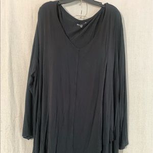 Black Tunic with extra front layer for flare